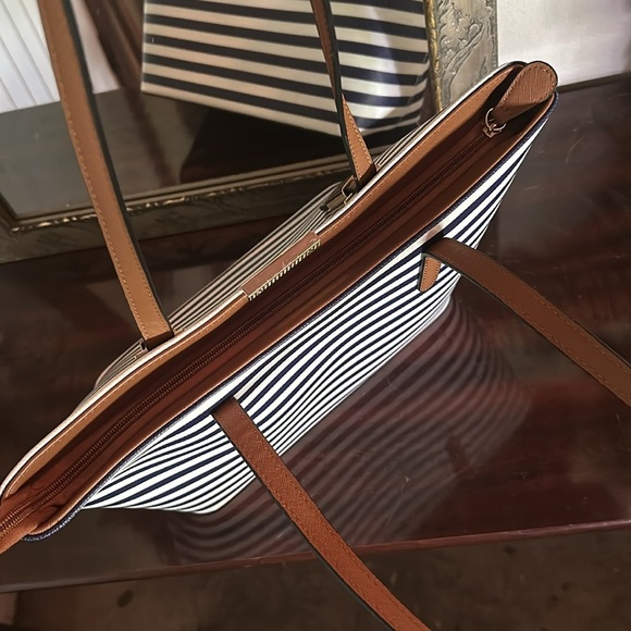 Aldo Vegan Leather Nautical Stripe Shoulder Bag Women Old Money Classic Preppy - Picture 5 of 12